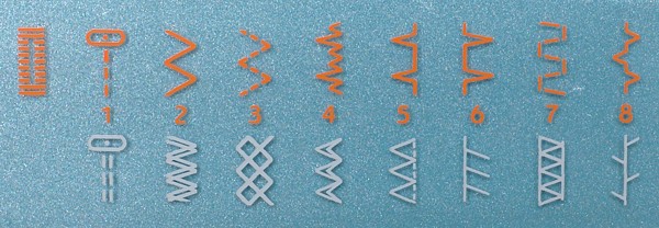 Строчки швейной машины Husqvarna Emerald 116