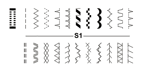 Строчки швейной машины Singer Heavy Duty 4423 Meltwater Blue