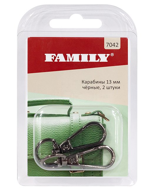 Карабины 13мм, чёрные, 2 шт undefined